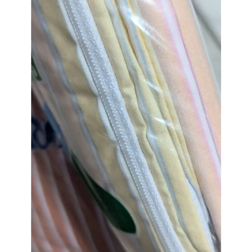 Vintage Superior Multi-Color Stripe Perm Press Zip Close Blanket & Comforter Cov